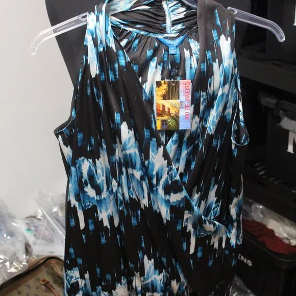 NWT Derek Lam for DesigNation Faux Wrap Bubble Hem Mini Dress Size Medium - Picture 4 of 8